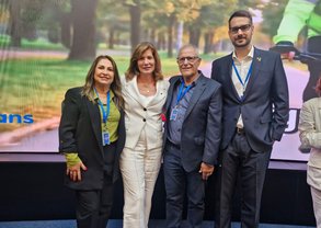 Maria Finardi (ponta esquerda) e Eduardo Loewen (ponta direita)